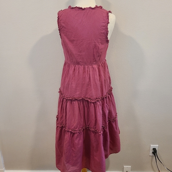 Sundance Easy Beauty Tiered Ruffle Dress in Berry - Picture 5 of 6